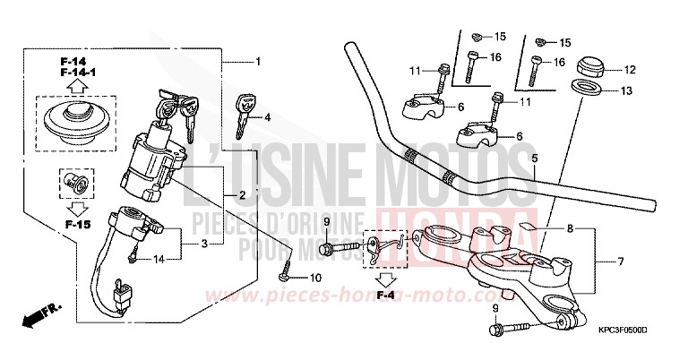 ROHRGRIFF/OBERE BRUECKE von Varadero 125 BRITANY SILVER METALLIC (NH403Y) von 2004